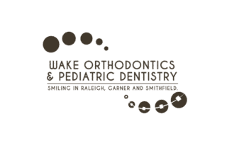 wake orthodontics & pediatric dentistry logo designed by virginia creative group