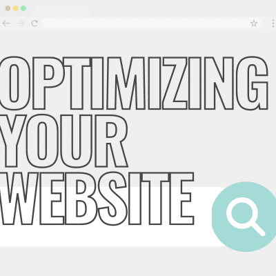optimizing your website for local search graphic with search icon