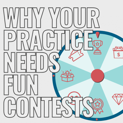 Medical practice marketing | dental practice marketing | orthodontic practice marketing 6 Illustration with text why your practice needs fun contests, representing fun contest